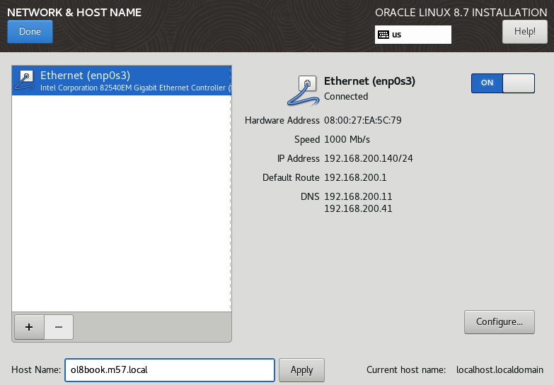 Figure 2.18 – Network & Host Name