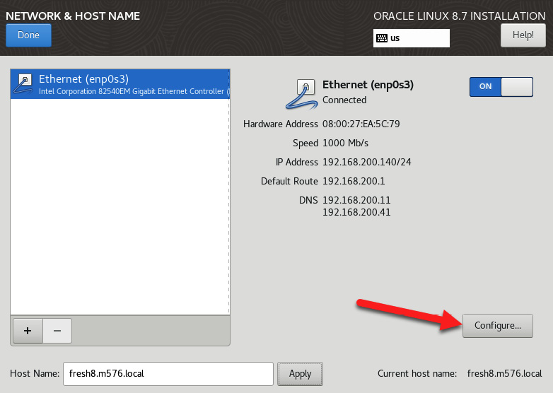 Figure 2.22 – Accessing manual network settings