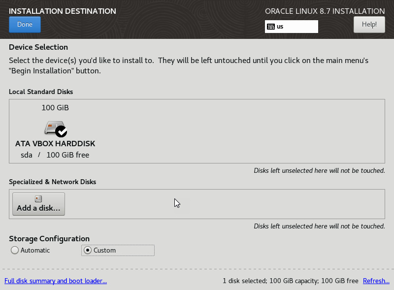 Figure 2.27 – Installation Destination