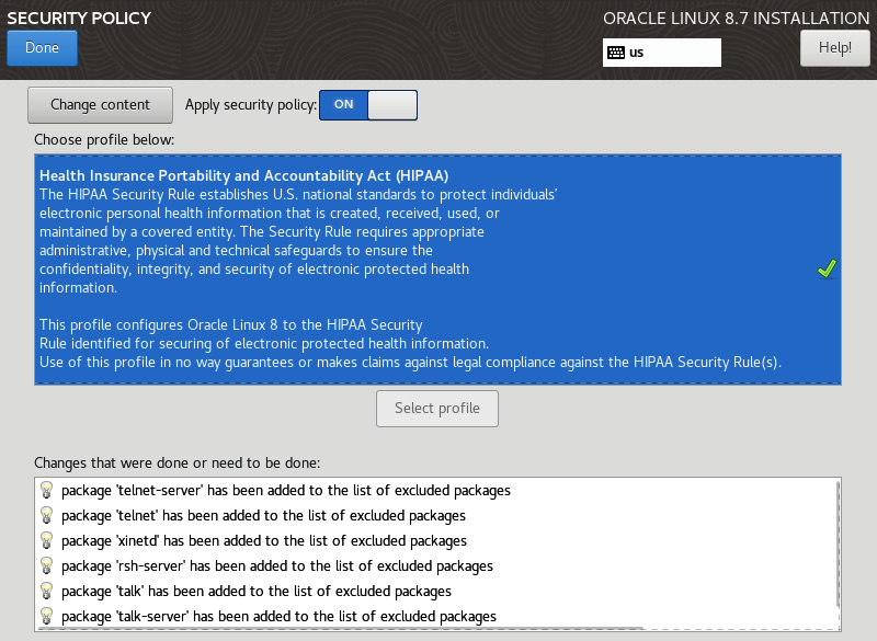 Figure 2.31 – Applying a security policy