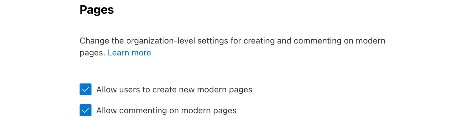 Figure 1.11 – Org-level settings from the SharePoint Online admin center
