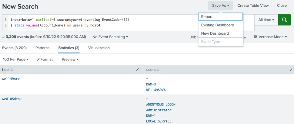 Figure 7.34 – Saving as a report