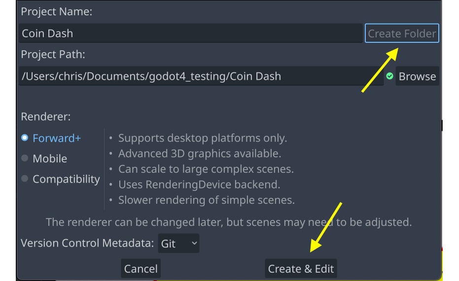 Figure 2.2: The new project window