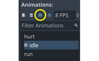 Figure 2.14: Setting animation to autoplay