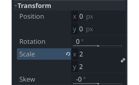 Figure 2.15: Setting the Scale property