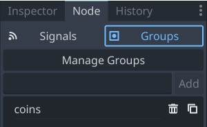 Figure 2.22: The Groups tab