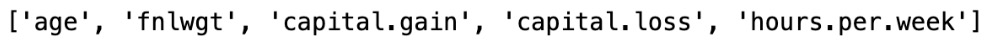 Figure 1.9 – Numerical columns