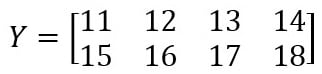 Figure 2.10 – The data of the Y matrix
