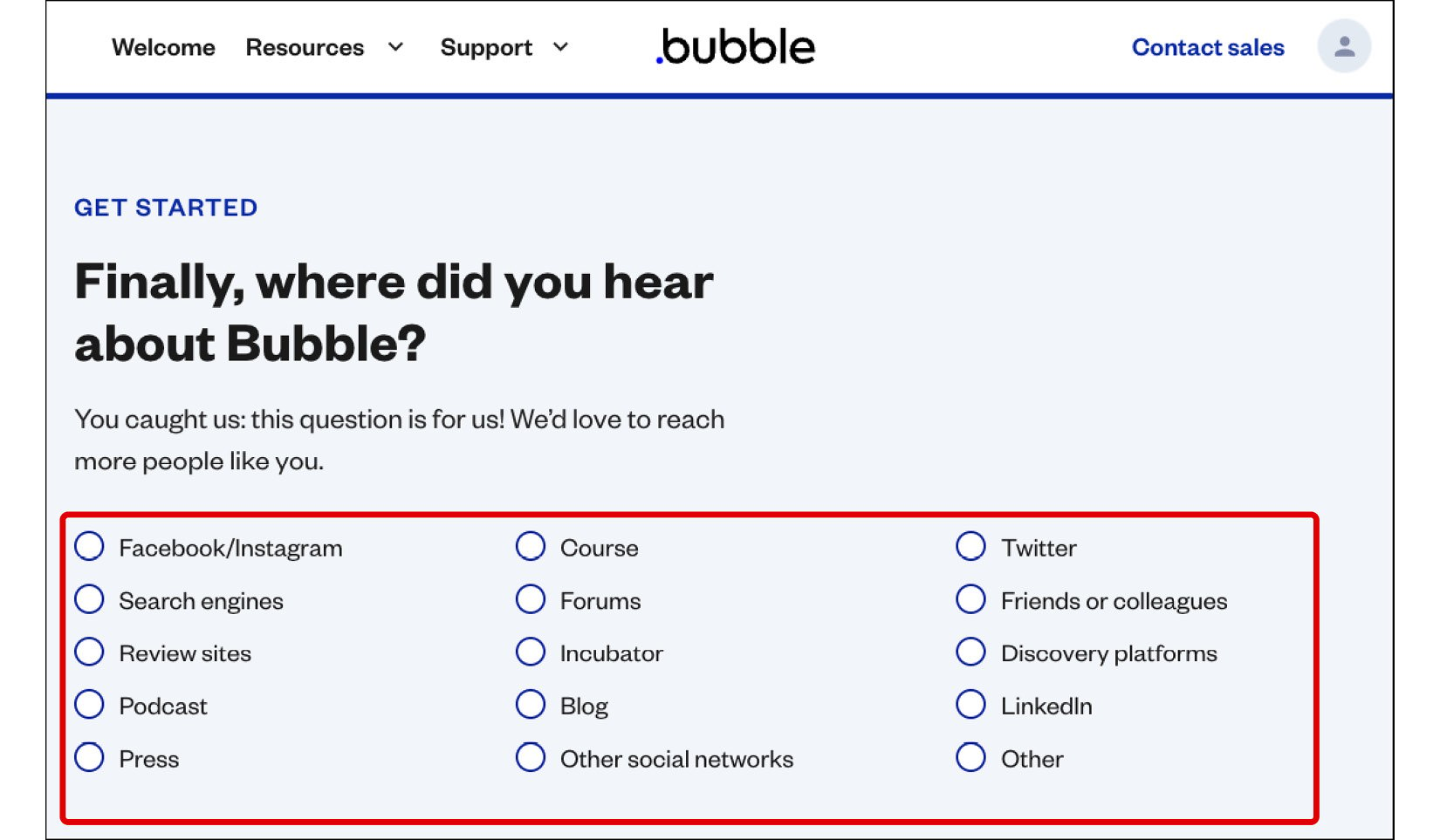 Figure 1.6: Bubble.io sign-up onboarding – step 4