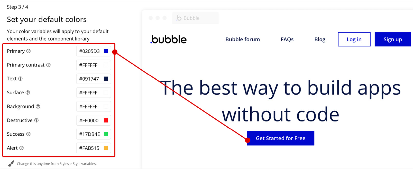 Figure ﻿1.11: Bubble.io – application assistant – step 3