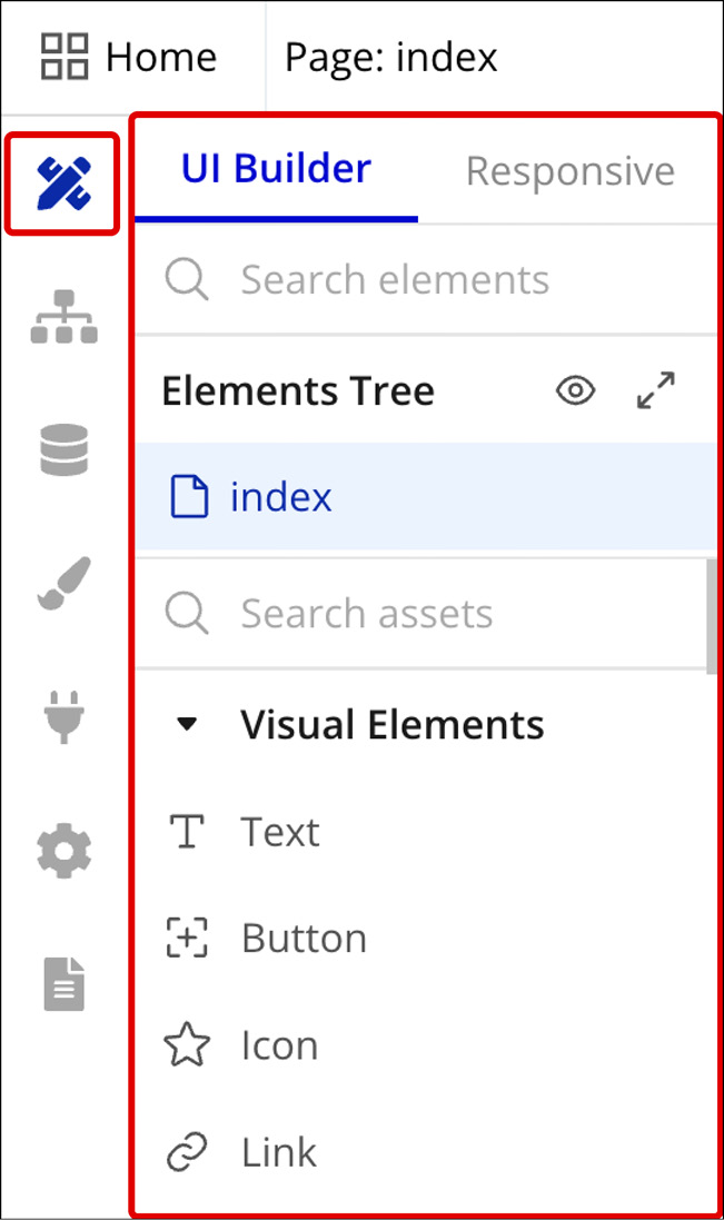 Figure ﻿1.21: Bubble.io – Design tab