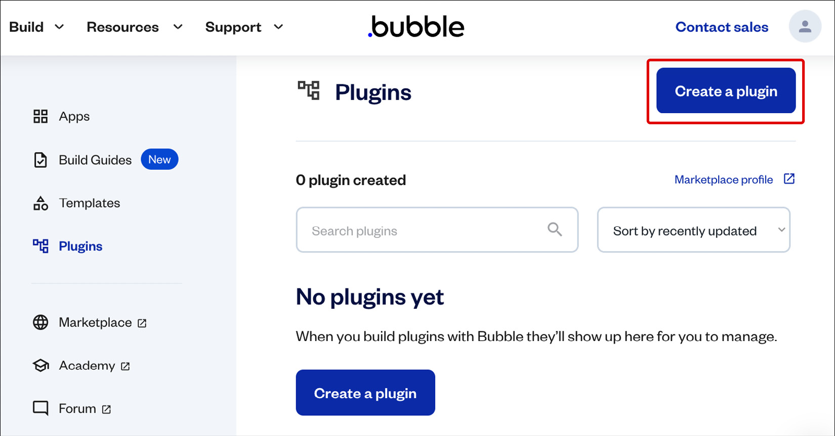 Figure ﻿1.33: Bubble.io – Account plugins