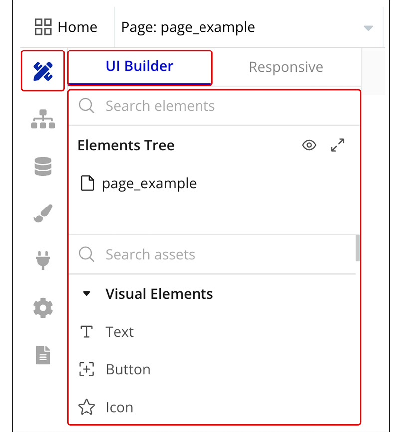 Figure 2.1: Design tab – UI Builder