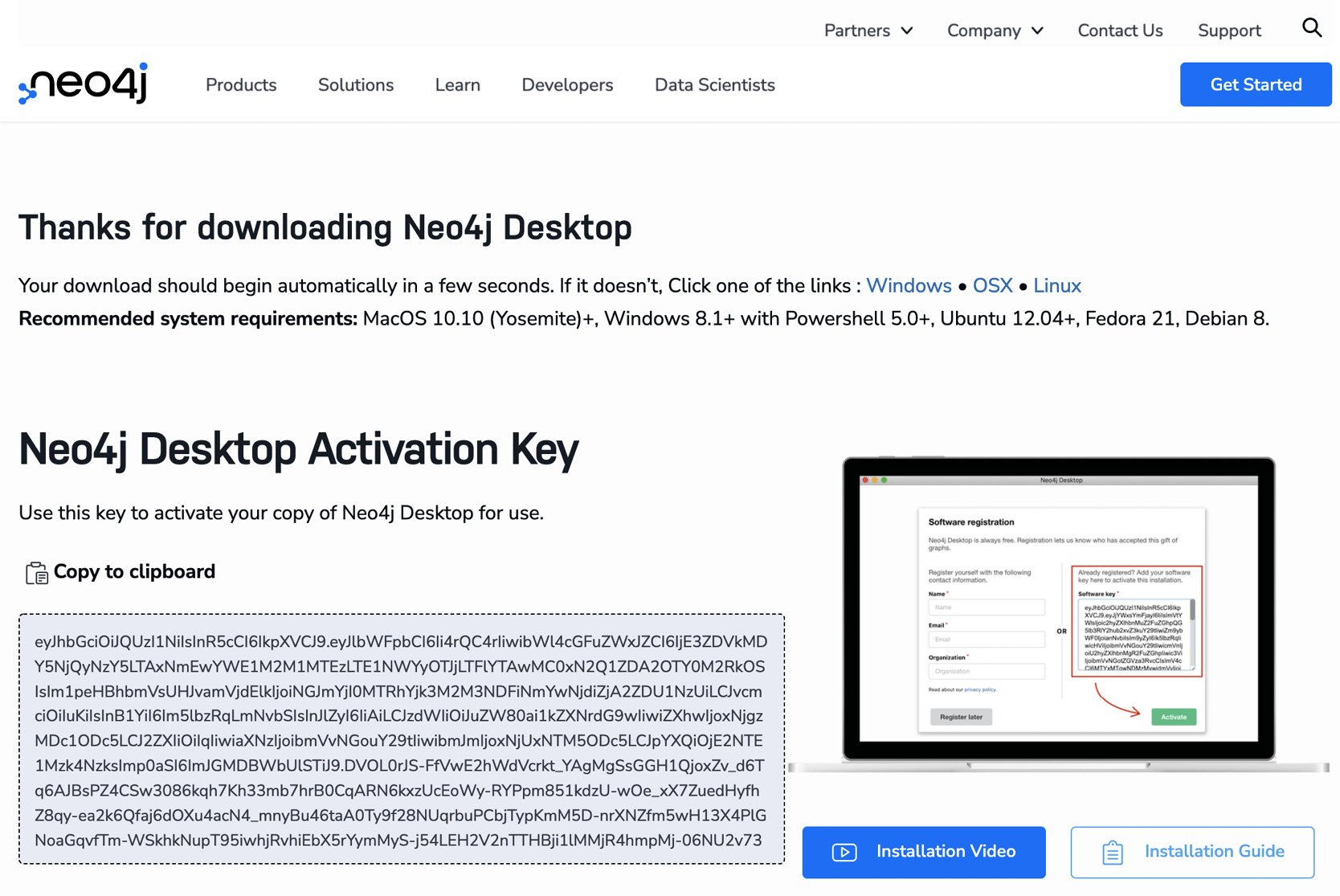 Figure 1.7 – Neo4j Desktop Activation Key
