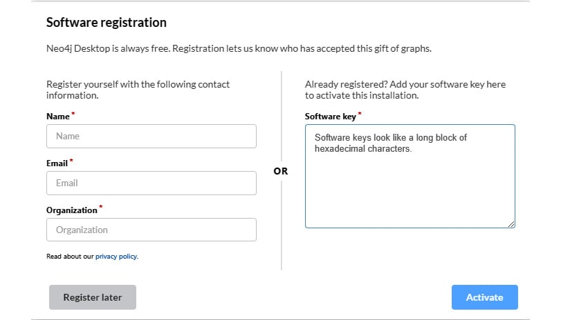 Figure 1.10 – Activating Desktop with a software key
