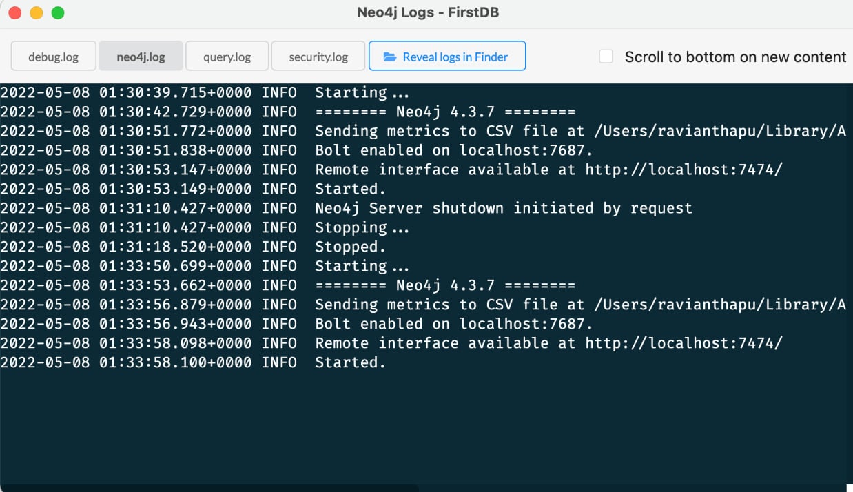 Figure 1.30 – Instance log
