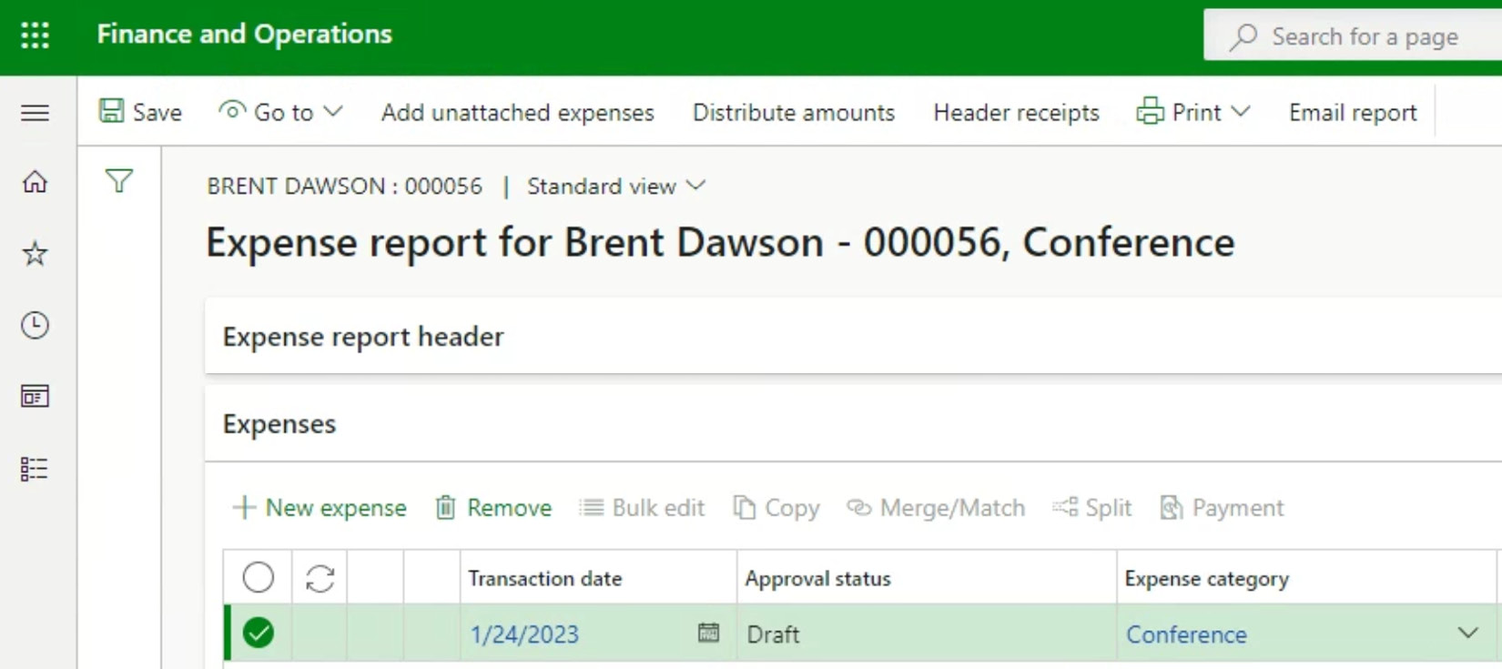 Figure 1.4 – Expense line items