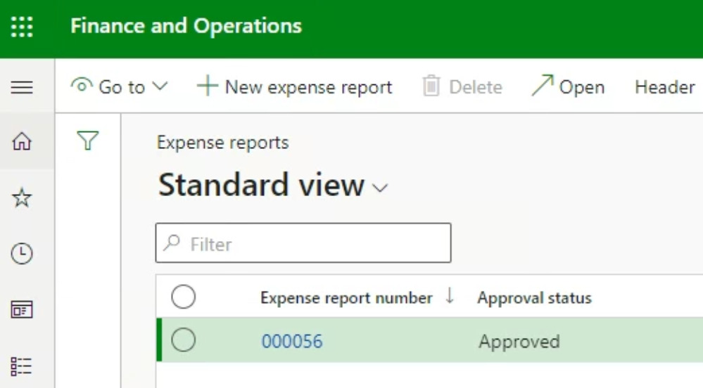 Figure 1.16 – The approved expense report