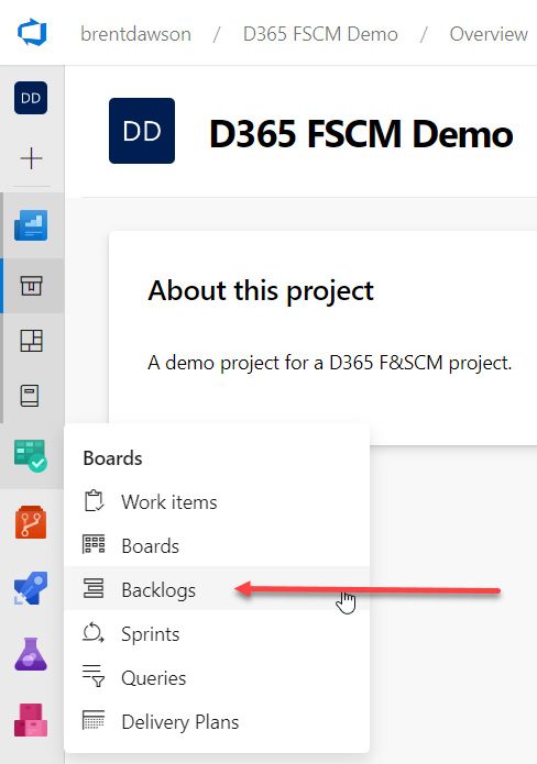 Figure 10.6: Backlogs board in DevOps