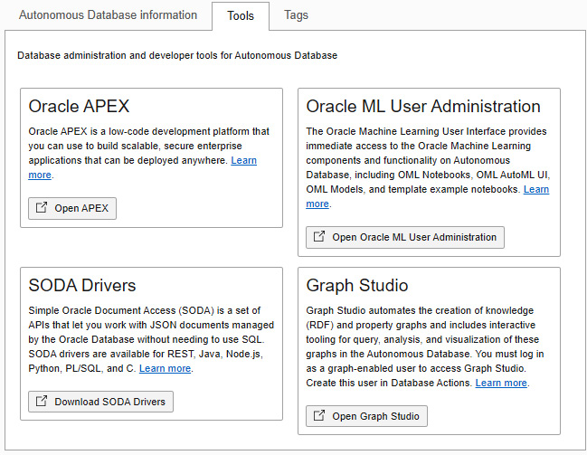 Figure 1.6 – Tools list