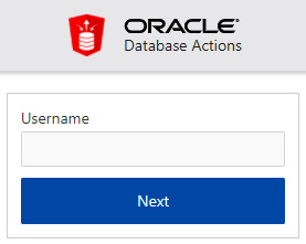 Figure 1.9 – Launching SQL Developer Web – username definition