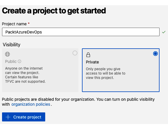 Figure 1.3 – Creating a new project