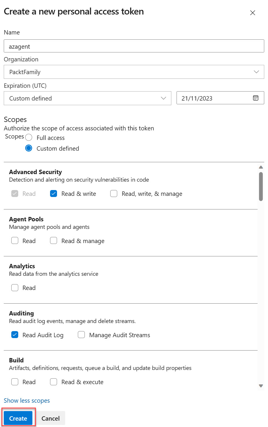 Figure 1.15 – Entering the required information