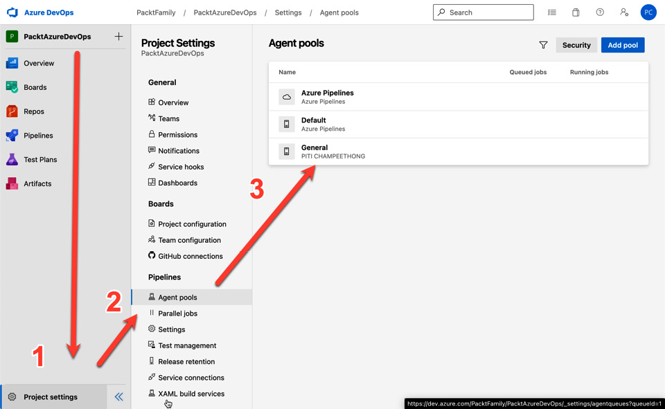 Figure 1.17 – Entering a new agent pool