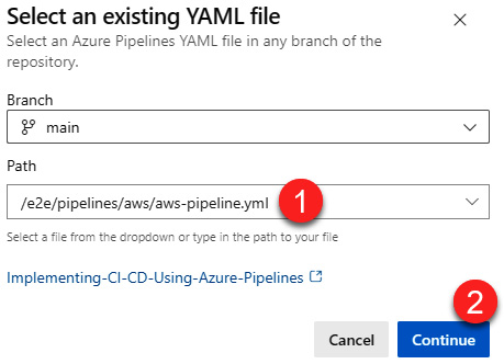 Figure 10.7 – Select an existing YAML file