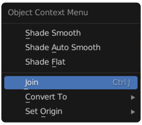 Figure 11.3: Object Context Menu | Join