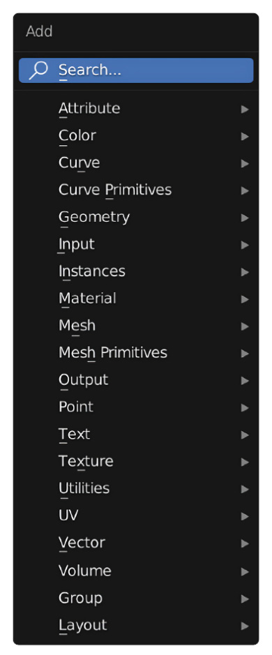 Figure 7.2: The Add menu