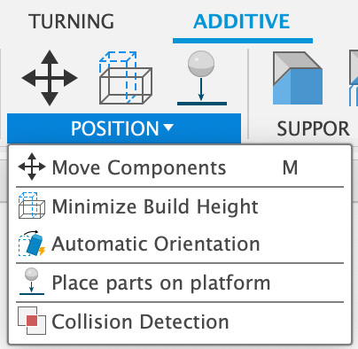 Figure 16.8: The POSITION menu’s commands