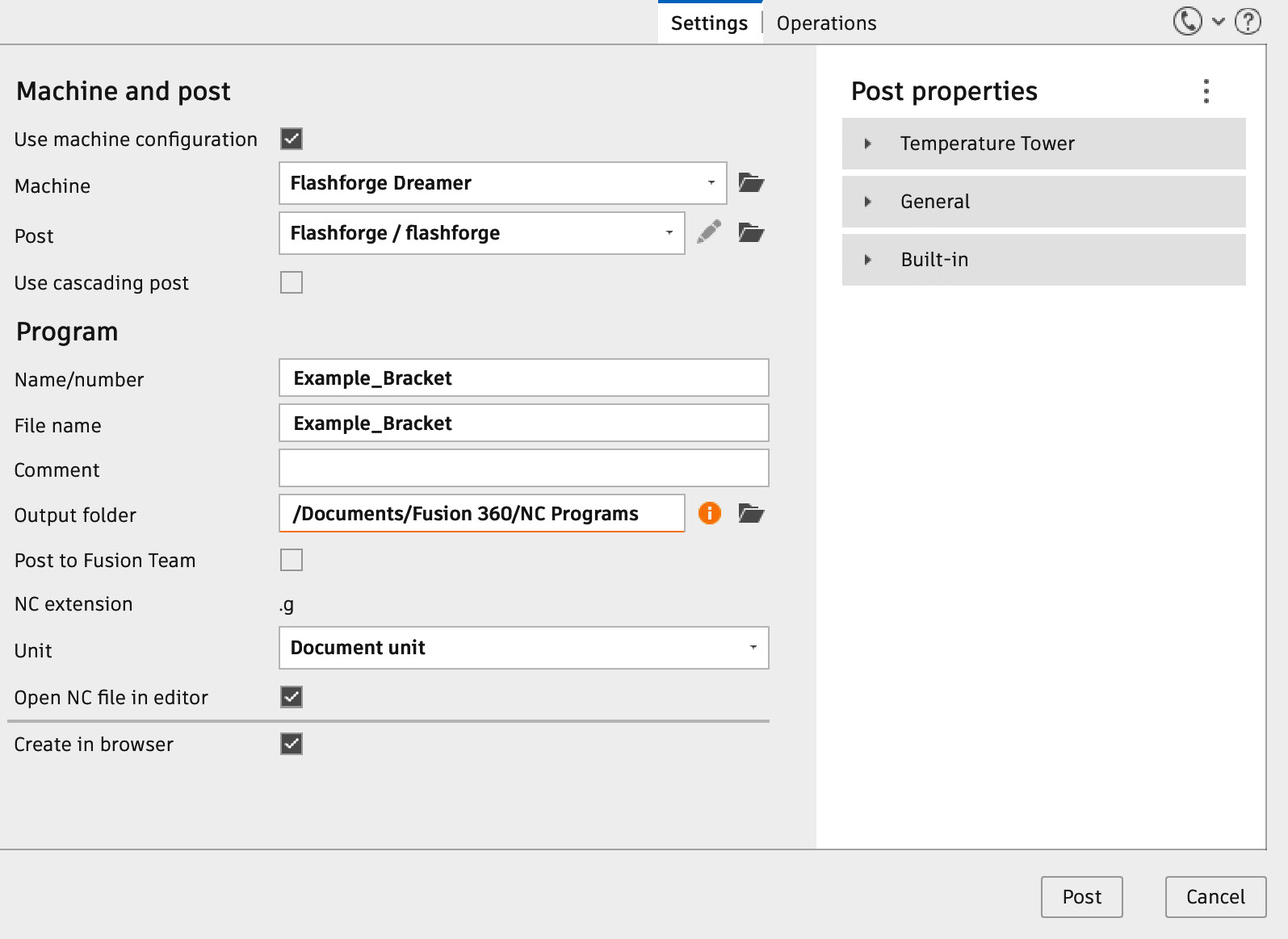 Figure 16.28: The Post Process window