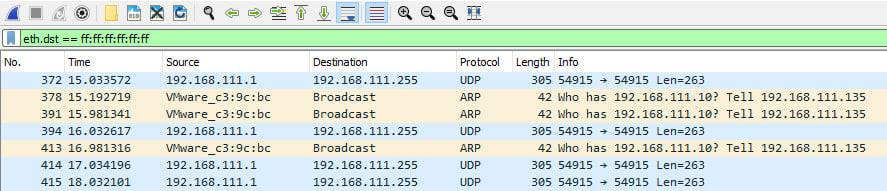 Figure 1.5 – ARP requests