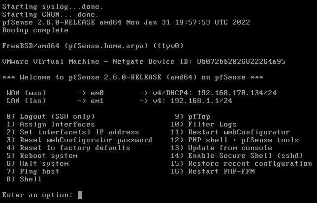 Figure 1.14 – pfSense IP configuration