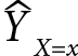 <mml:math xmlns:mml="http://www.w3.org/1998/Math/MathML" xmlns:m="http://schemas.openxmlformats.org/officeDocument/2006/math"><mml:msub><mml:mrow><mml:mover accent="true"><mml:mrow><mml:mi>Y</mml:mi></mml:mrow><mml:mo>^</mml:mo></mml:mover></mml:mrow><mml:mrow><mml:mi>X</mml:mi><mml:mo>=</mml:mo><mml:mi>x</mml:mi></mml:mrow></mml:msub></mml:math>
