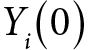 <mml:math xmlns:mml="http://www.w3.org/1998/Math/MathML" xmlns:m="http://schemas.openxmlformats.org/officeDocument/2006/math"><mml:msub><mml:mrow><mml:mi>Y</mml:mi></mml:mrow><mml:mrow><mml:mi>i</mml:mi></mml:mrow></mml:msub><mml:mo>(</mml:mo><mml:mn>0</mml:mn><mml:mo>)</mml:mo></mml:math>
