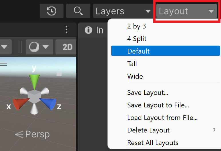 Figure 1.3 – The Layout button