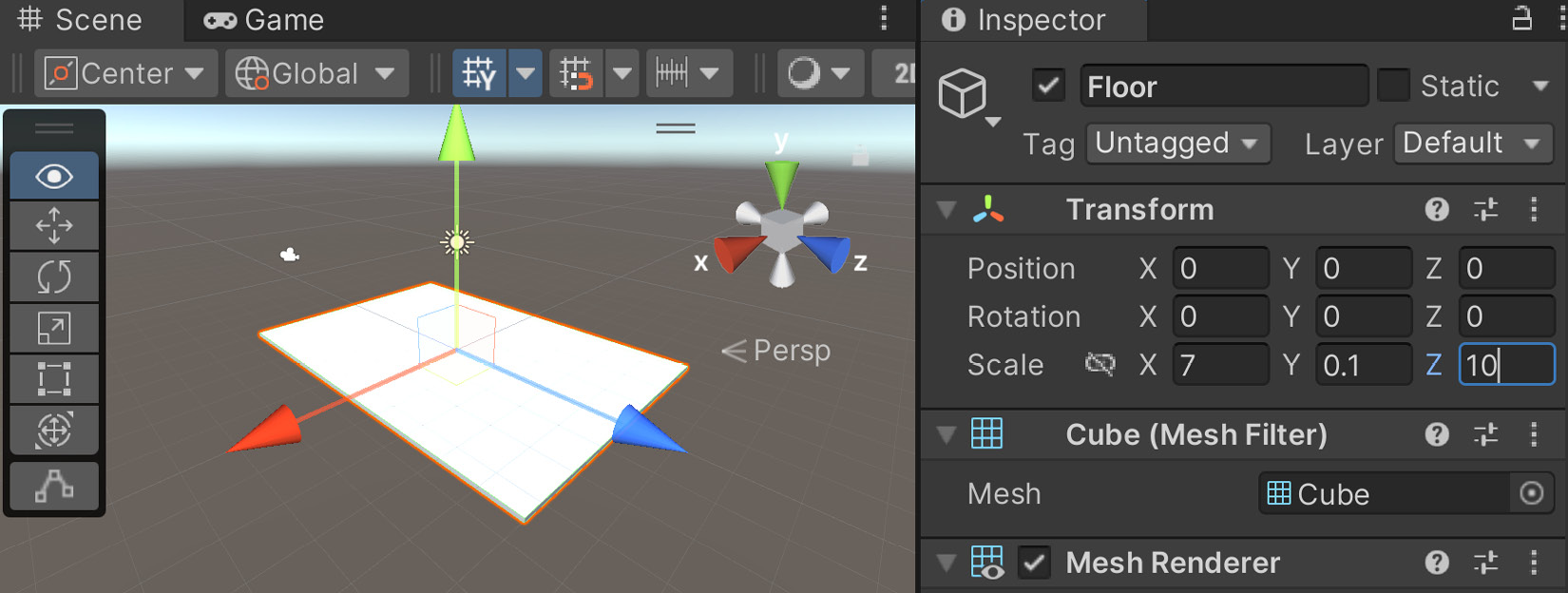 Figure 1.4 – Creating the ground