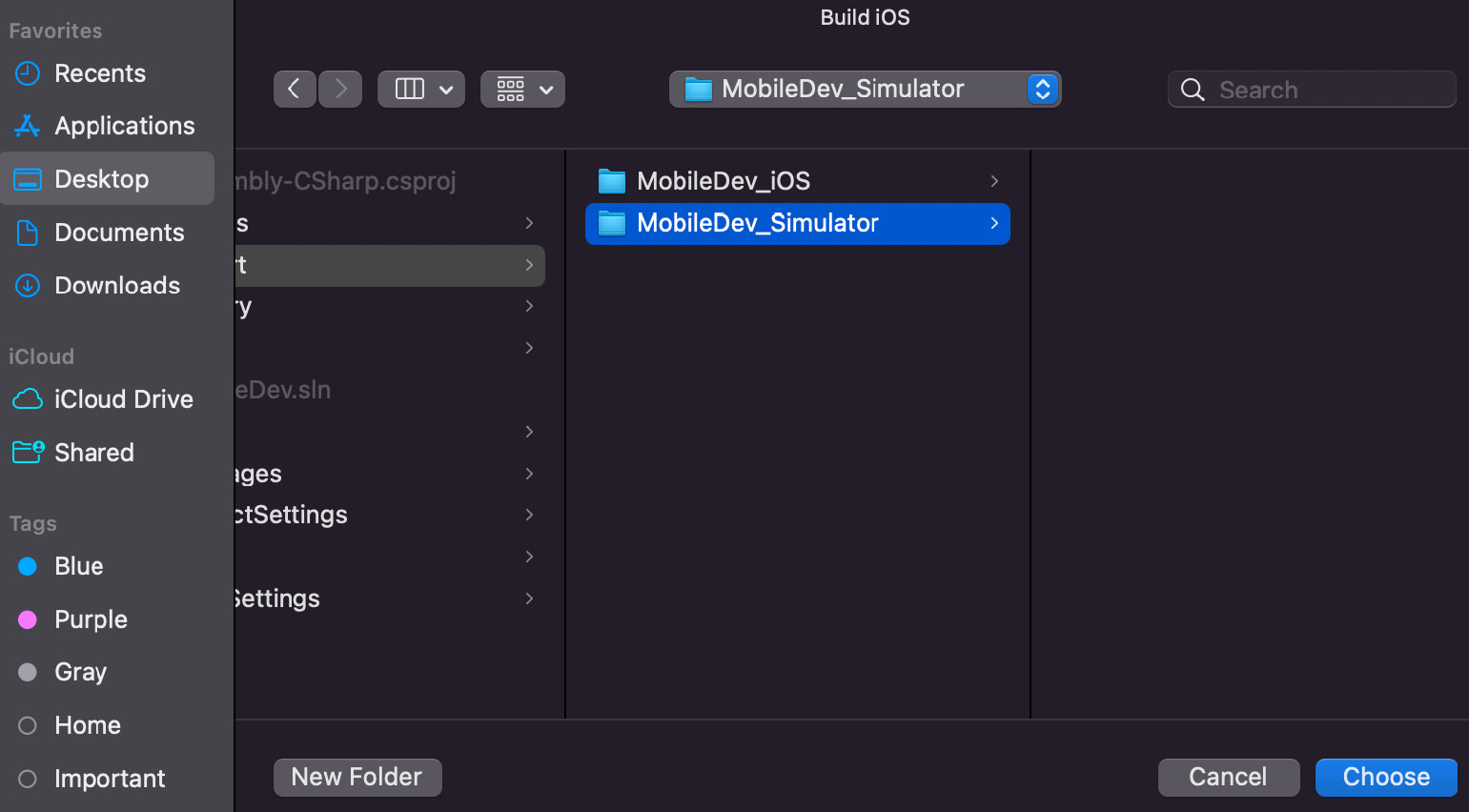 Figure 2.48 – Select a build folder