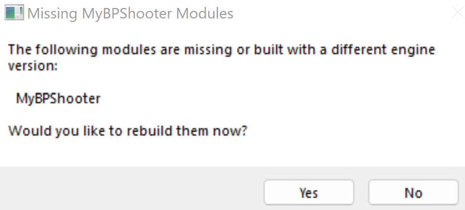 Figure 1.19 – The rebuilding MyBPShooter dialog