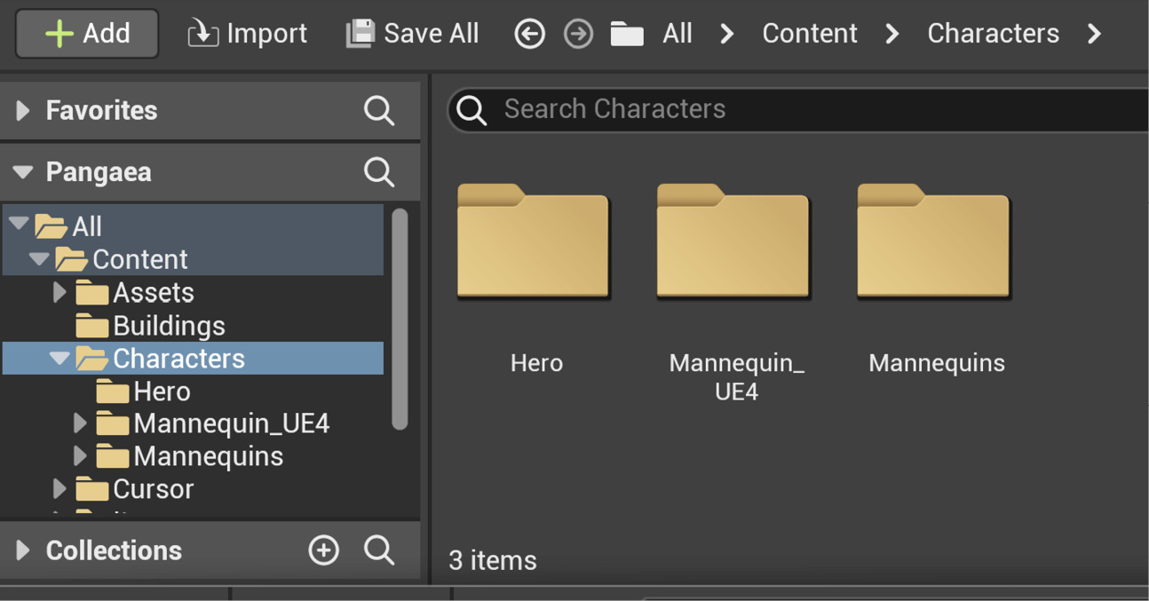 Figure 6.3 – Creating a new Hero folder