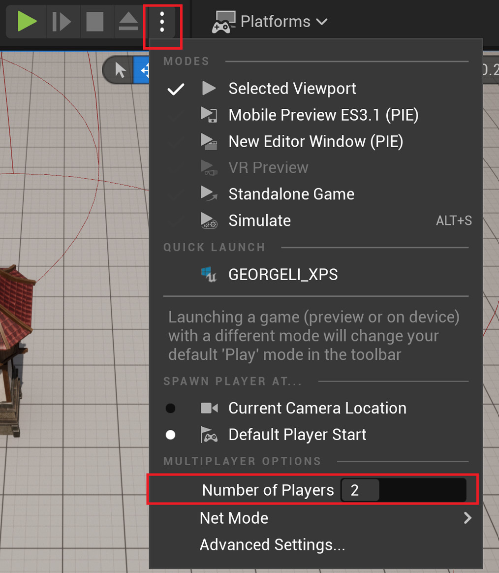 Figure 10.4 – Setting the number of players