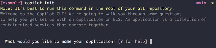 Figure 15.3 – AWS Copilot init