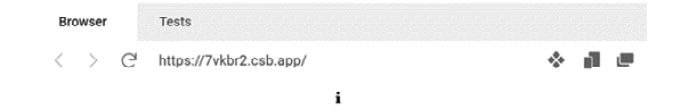 Figure 1.3 – The alert component only showing the information icon