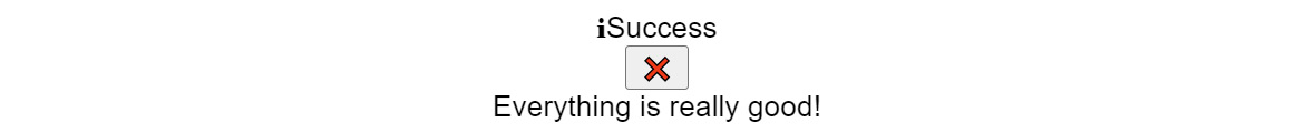 Figure 1.5 – The close button in the alert component