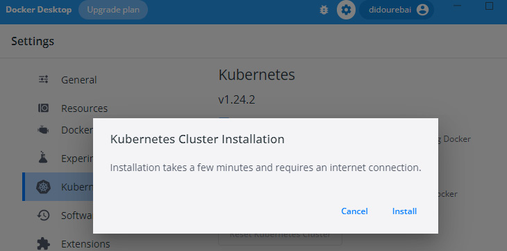 Figure 9.7 – Kubernetes Cluster Installation dialog