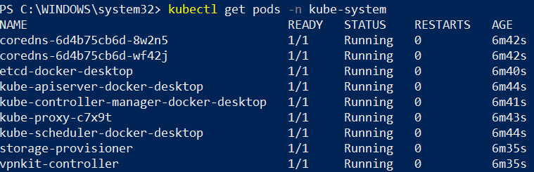 Figure 9.8 – List of Pods in the Kubernetes system