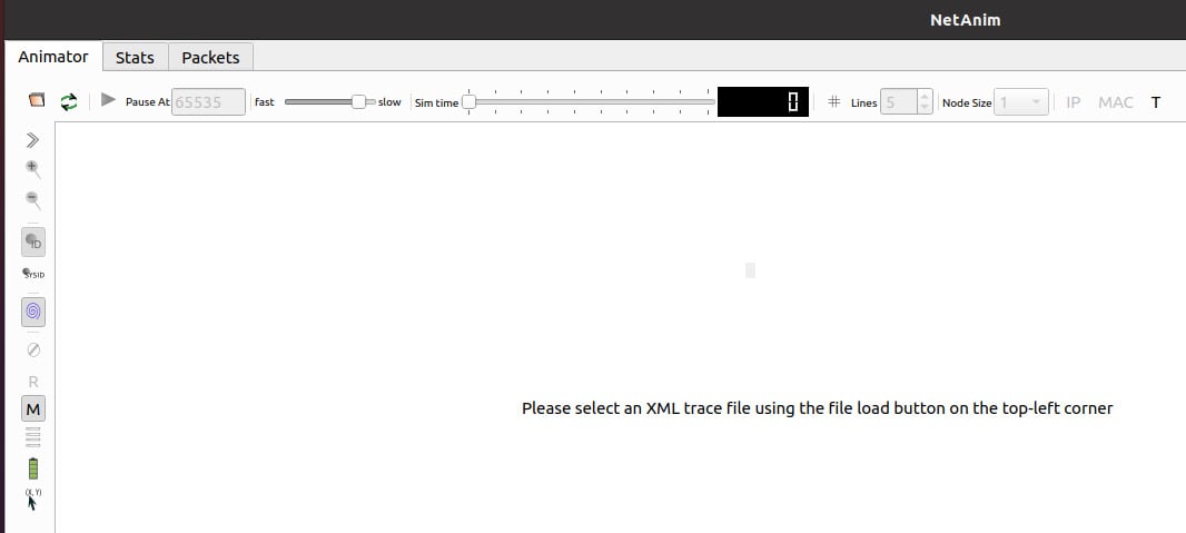 Figure 1.16 – The ns-3 NetAnim user interface