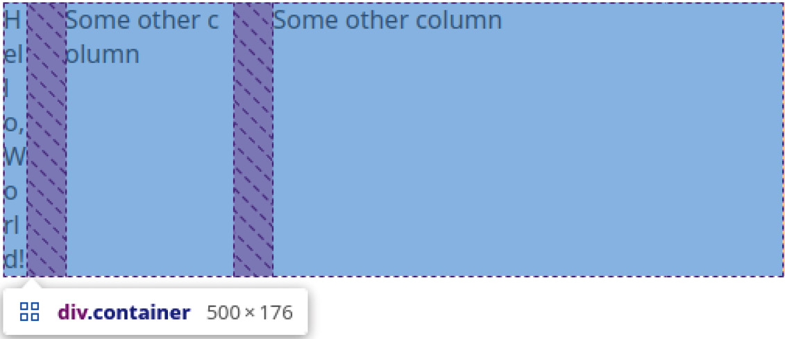 Figure 1.20 – CSS Grid breaks the text—the widest character, “W”, defines the cell’s width